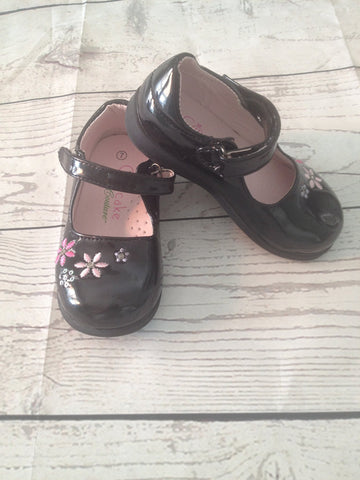 Size 4.5F Black Patent Shoes
